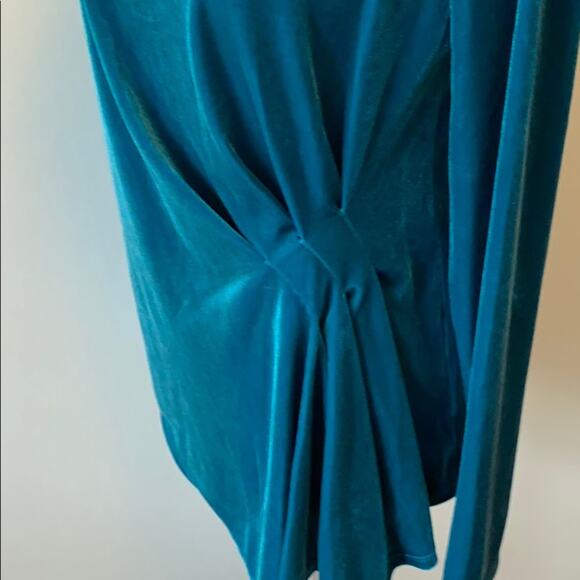 The Limited Bluegreen Velour Top Size Small - Picture 3 of 6
